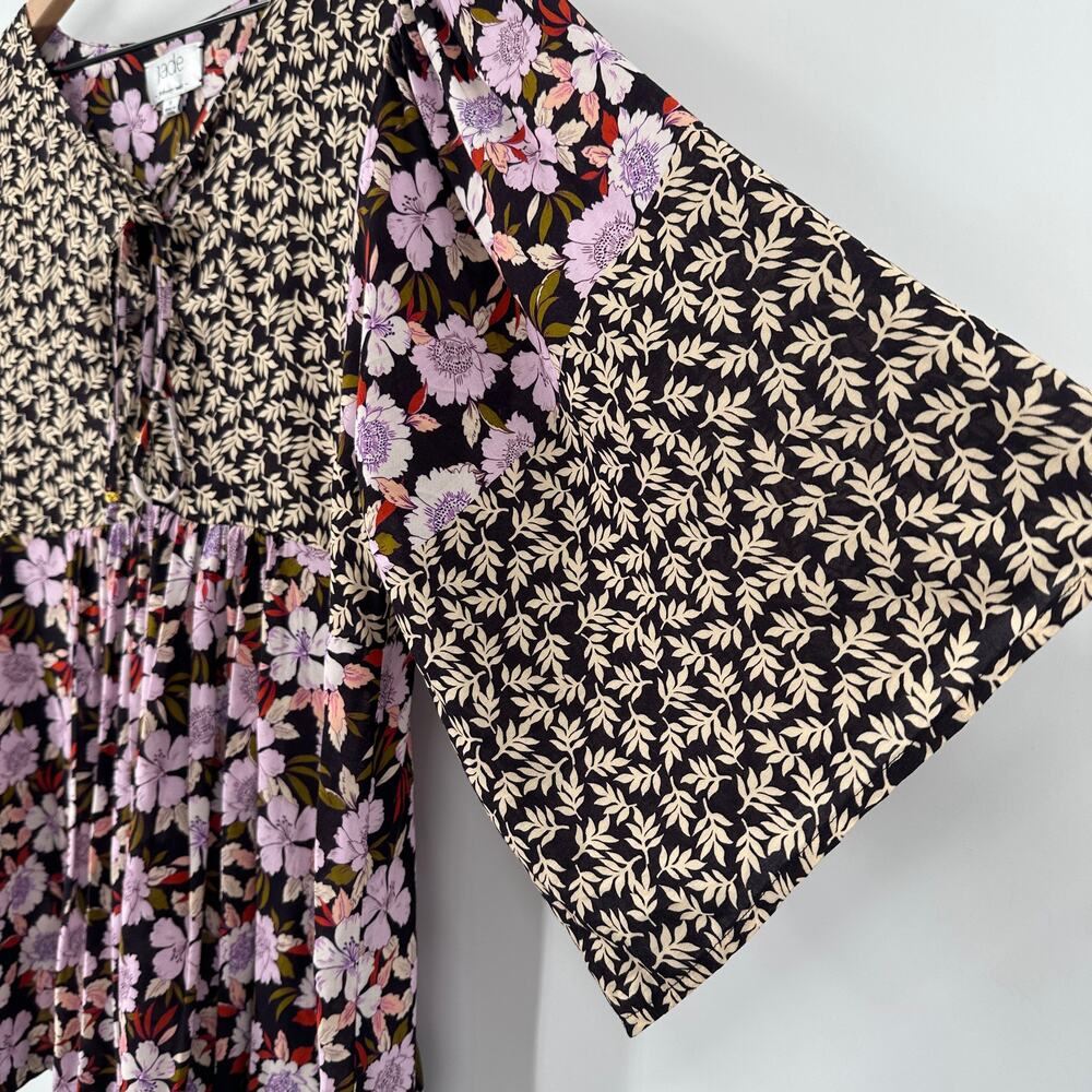 Johnny Was Jade Ameesha Multi Floral Peasant 3/4 Sleeve Blouse Size Small - Picture 7 of 10